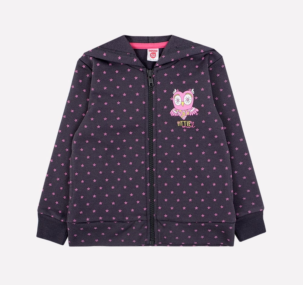 картинка Куртка для девочки Crockid К 300861 темно-серый, звезды от магазина детских товаров ALiSa