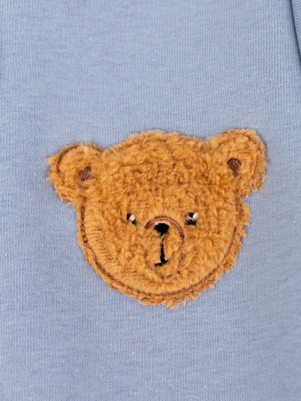 картинка Комбинезон на манжете Baby Boom К381/6-Ф Мишка серо-голубой от магазина детских товаров ALiSa