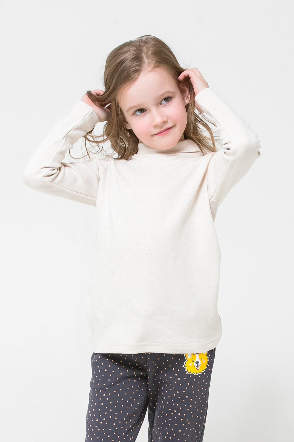 картинка Джемпер для девочки Crockid К 3069 светло-бежевый меланж к1250 от магазина детских товаров ALiSa