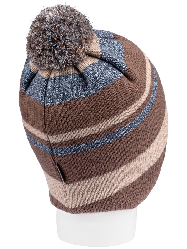 картинка Шапка утепленная для мальчика NIKASTYLE 11з15424 Кофе серо-голубой от магазина детских товаров ALiSa