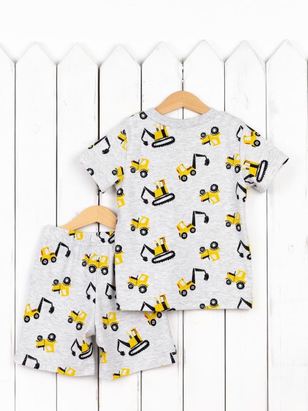картинка Пижама для мальчика Baby Boom КС17/1-И Техника на кармеланже от магазина детских товаров ALiSa