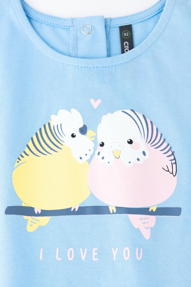 картинка Футболка для девочки Crockid КР 301623 небесный к319 от магазина детских товаров ALiSa