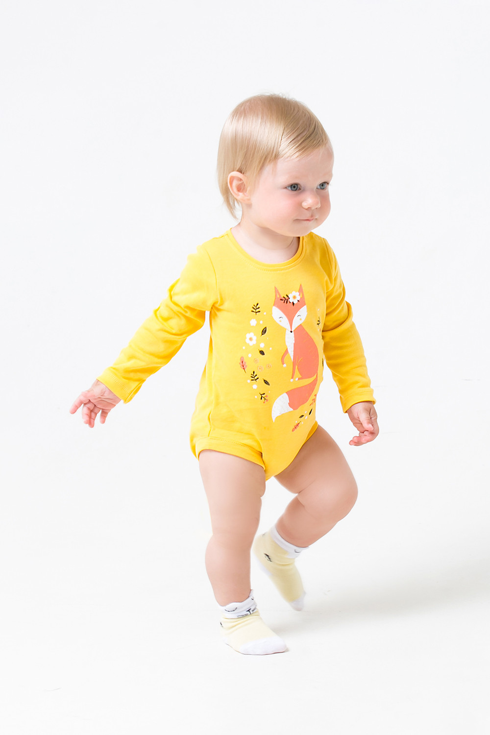 картинка Полукомбинезон для девочки Crockid К 6293 желтый (краски осени) от магазина детских товаров ALiSa