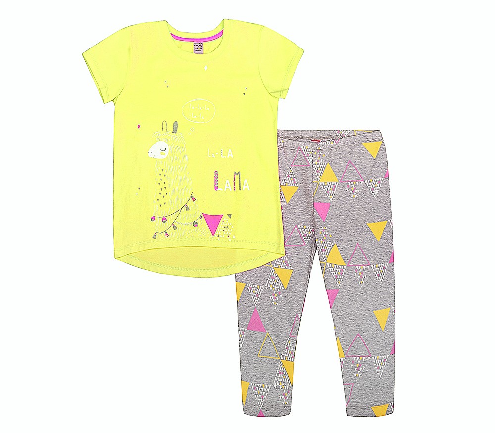 картинка Комплект для девочки Crockid К 2518 бл.желтый + треугольники на меланже к111 от магазина детских товаров ALiSa