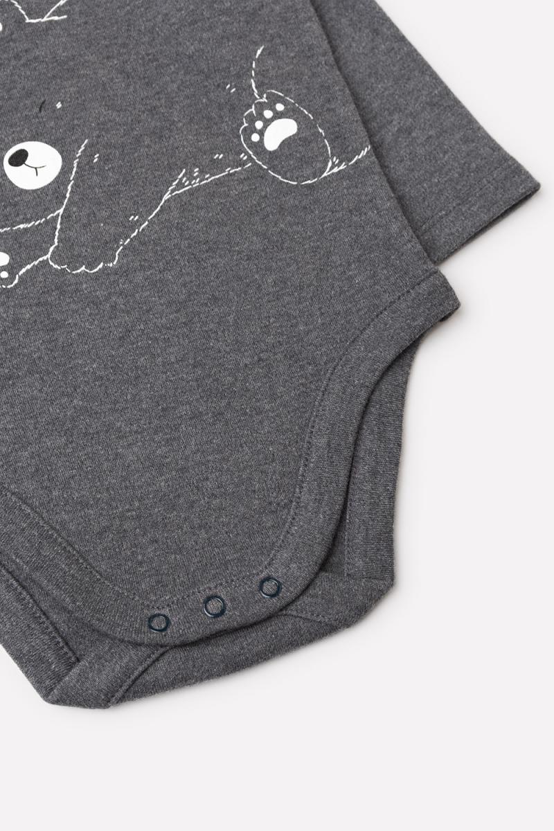 картинка Полукомбинезон Crockid К 6293 серый меланж (северный мишка) от магазина детских товаров ALiSa