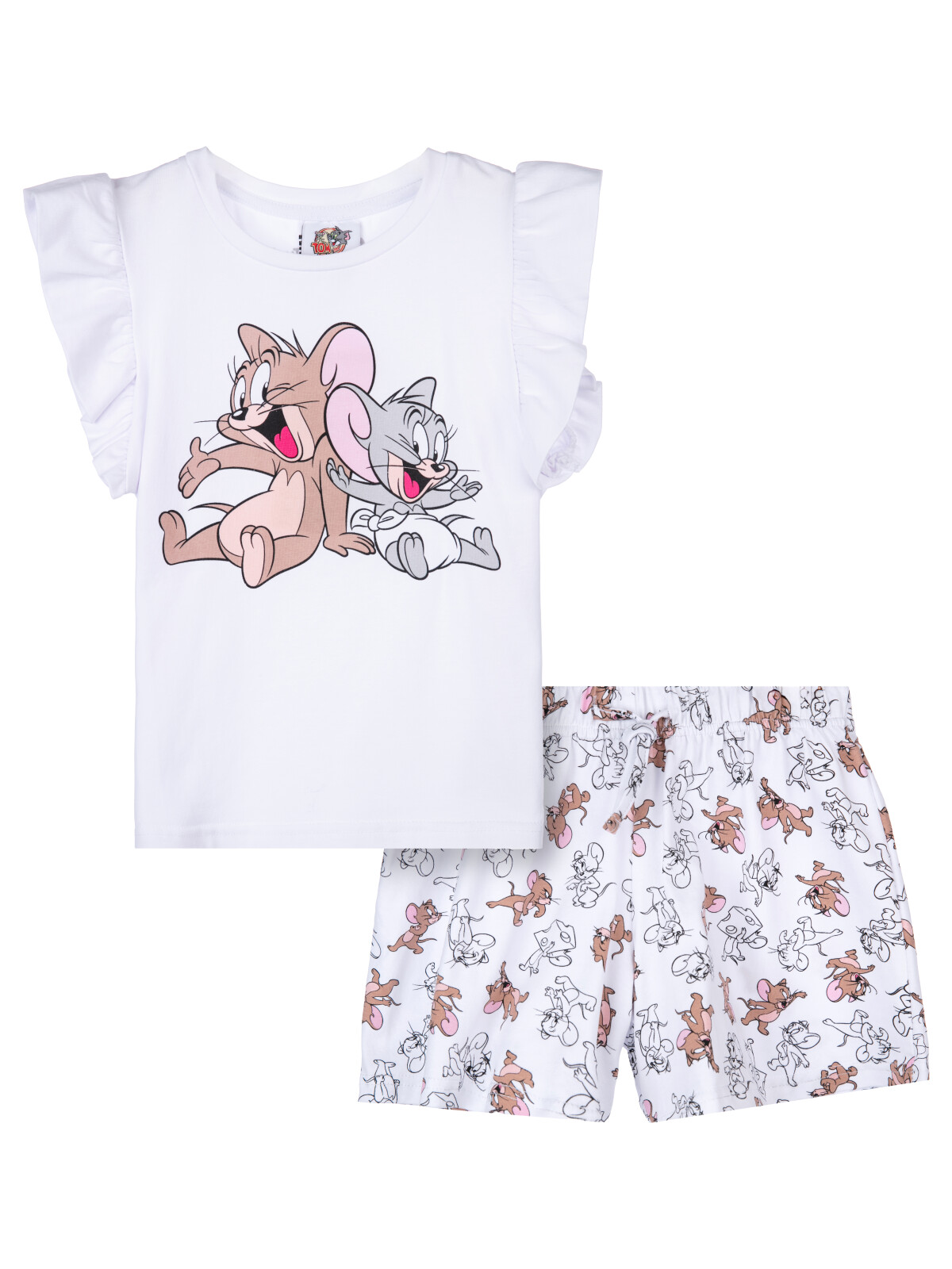 картинка Пижама для девочки PL 12442179 Белый Том и Джерри от магазина детских товаров ALiSa