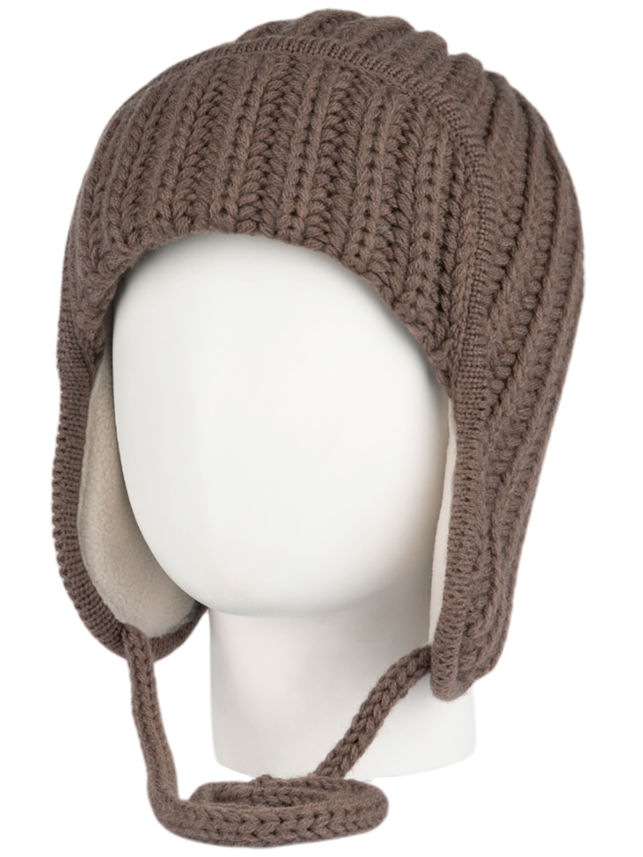 картинка Шапка ушанка утепленная для девочки NIKASTYLE 11з15824 Кофе от магазина детских товаров ALiSa