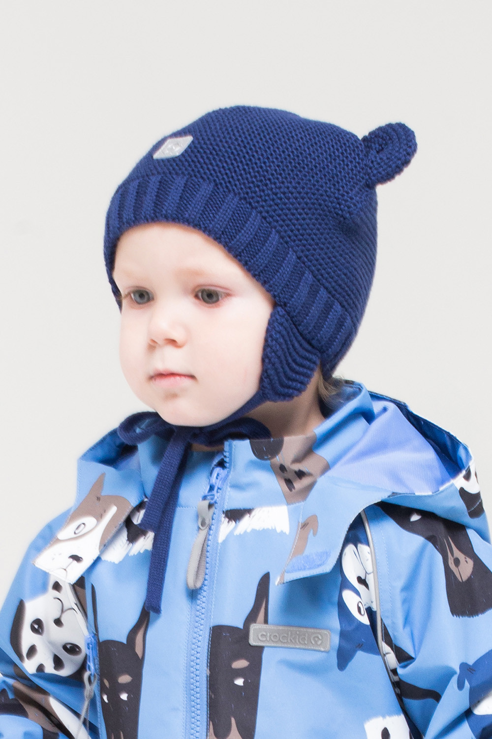 картинка Шапка для мальчика Crockid КВ 20067 темно-синий от магазина детских товаров ALiSa