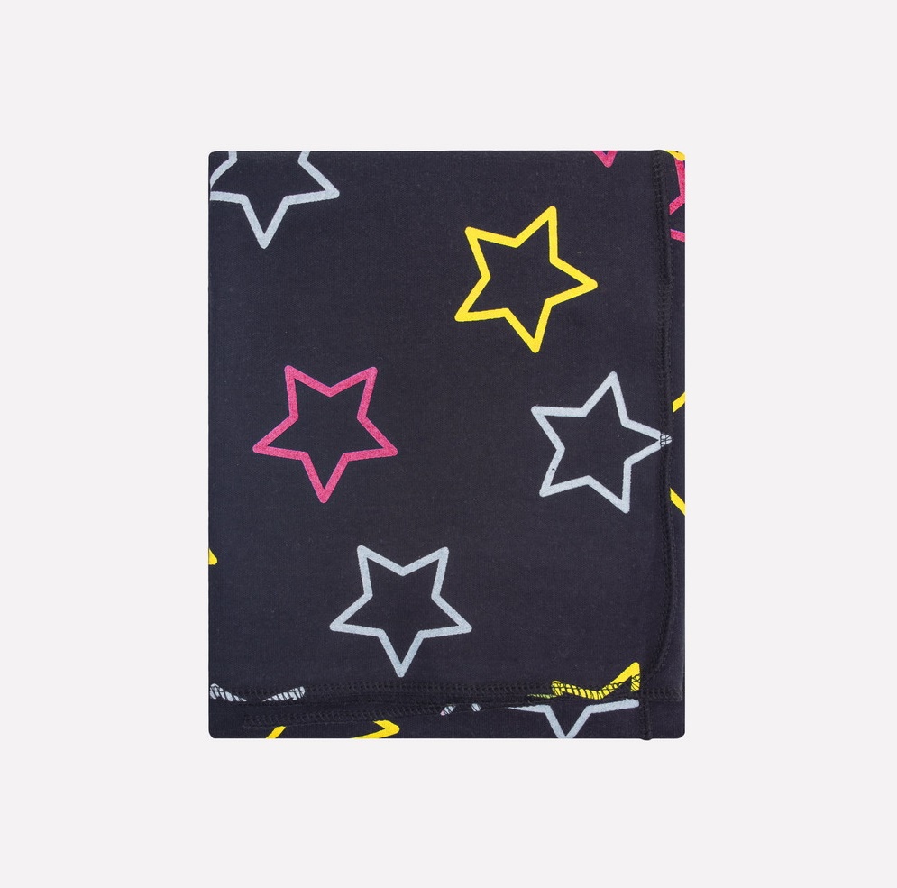 картинка Пеленка детская Crockid К 8512 розовые звезды на темно-сером от магазина детских товаров ALiSa