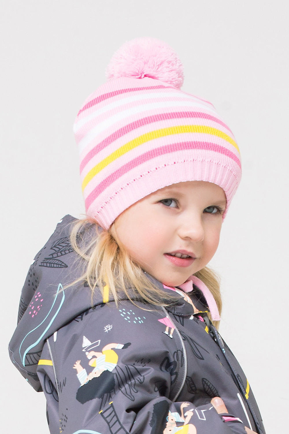 картинка Шапка для девочек Crockid КВ 20125 нежно-розовый, коралл от магазина детских товаров ALiSa