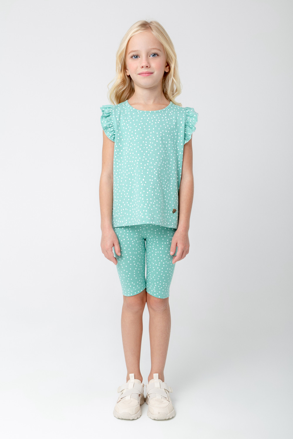 картинка Бриджи для девочки Crockid КР 4036 мятный зеленый, крапинки к363 от магазина детских товаров ALiSa