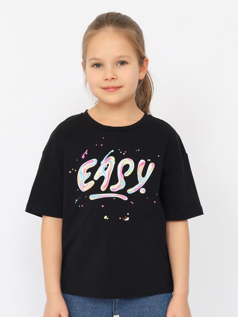 картинка Футболка для девочки CRB CSJG 63755-22-394 Черный от магазина детских товаров ALiSa