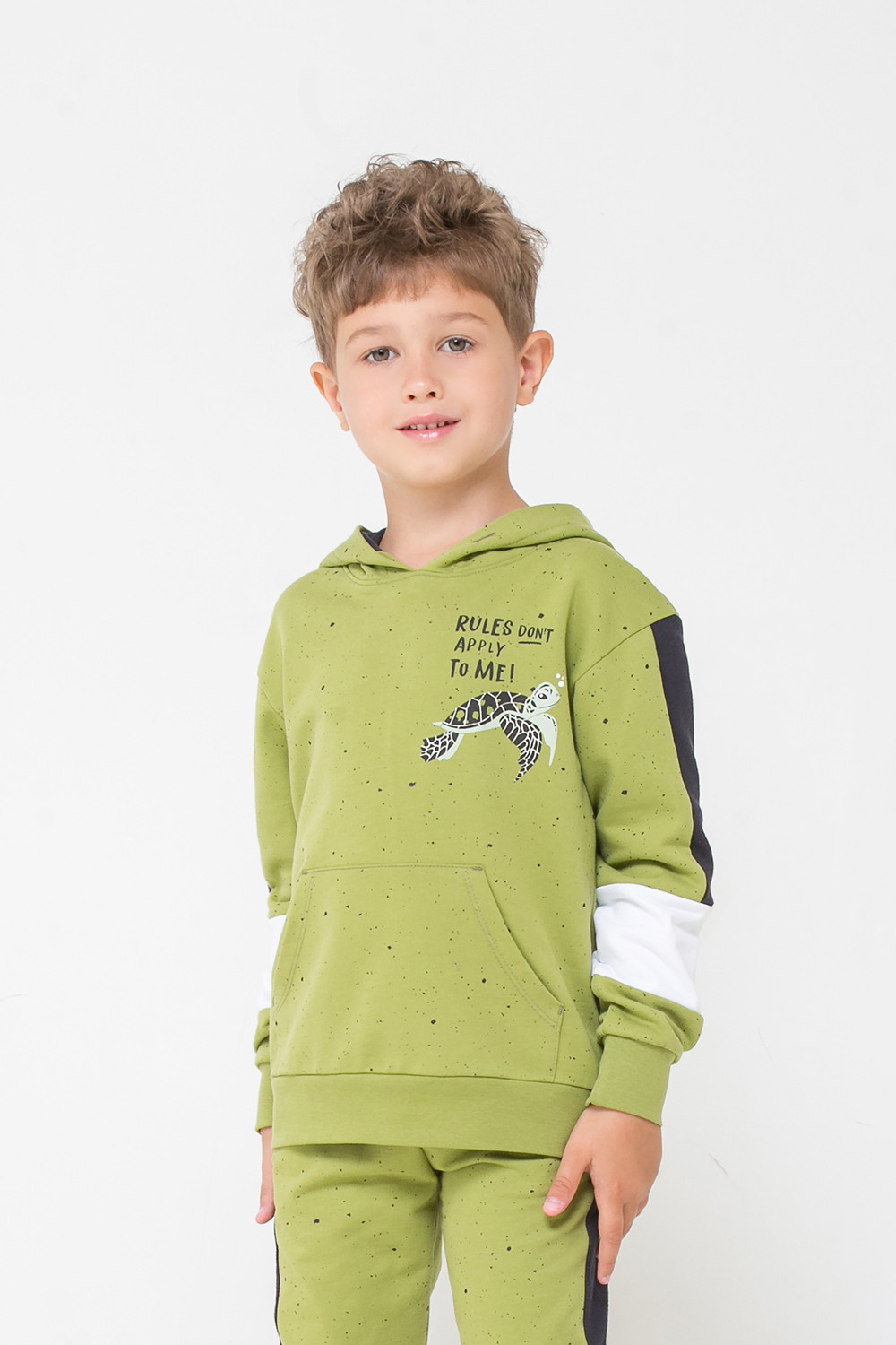картинка Джемпер для мальчика Crockid КР 301225 зеленый крапинка к276 от магазина детских товаров ALiSa