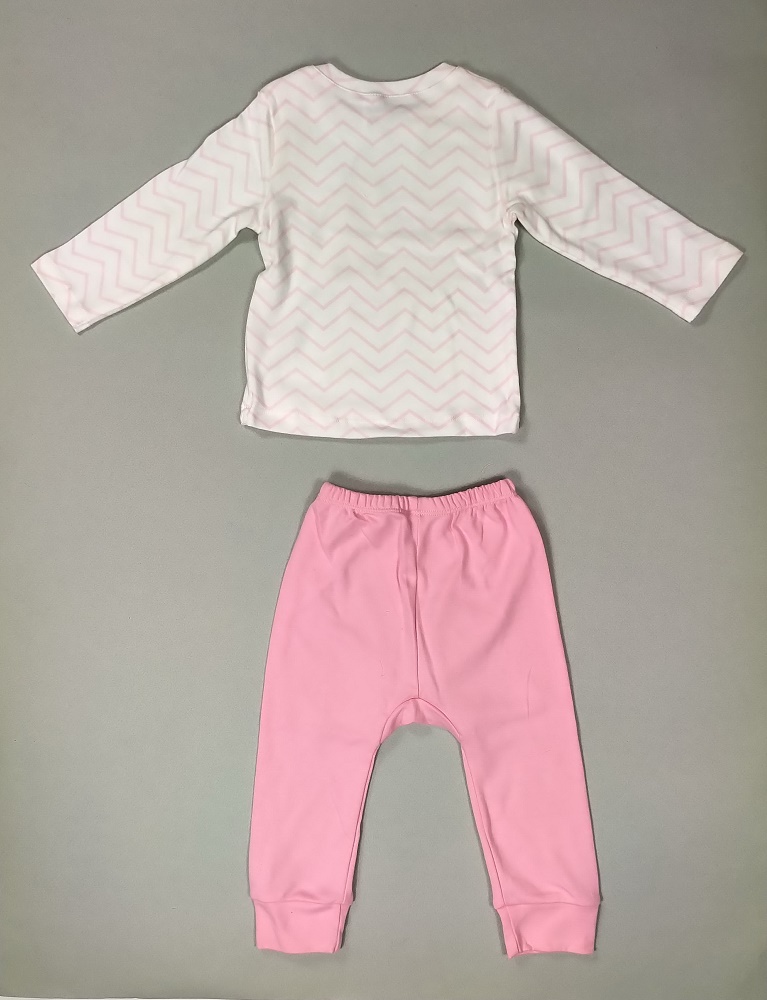 картинка Комплект для девочки Crockid К 2583 розовый зигзаг на сахаре + розозовый от магазина детских товаров ALiSa