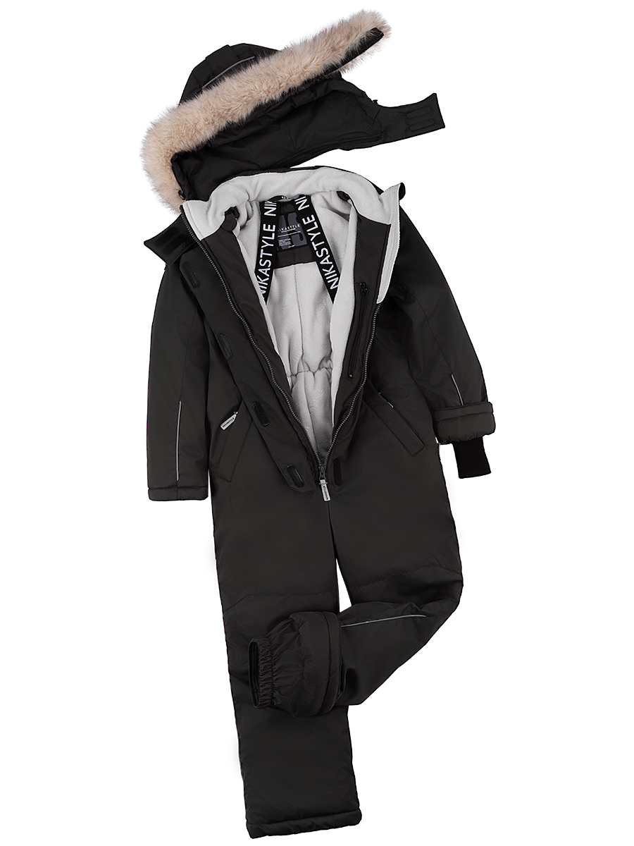 картинка Комбинезон зимний для девочки NIKASTYLE 8з6624 з24 Черный шоколад от магазина детских товаров ALiSa