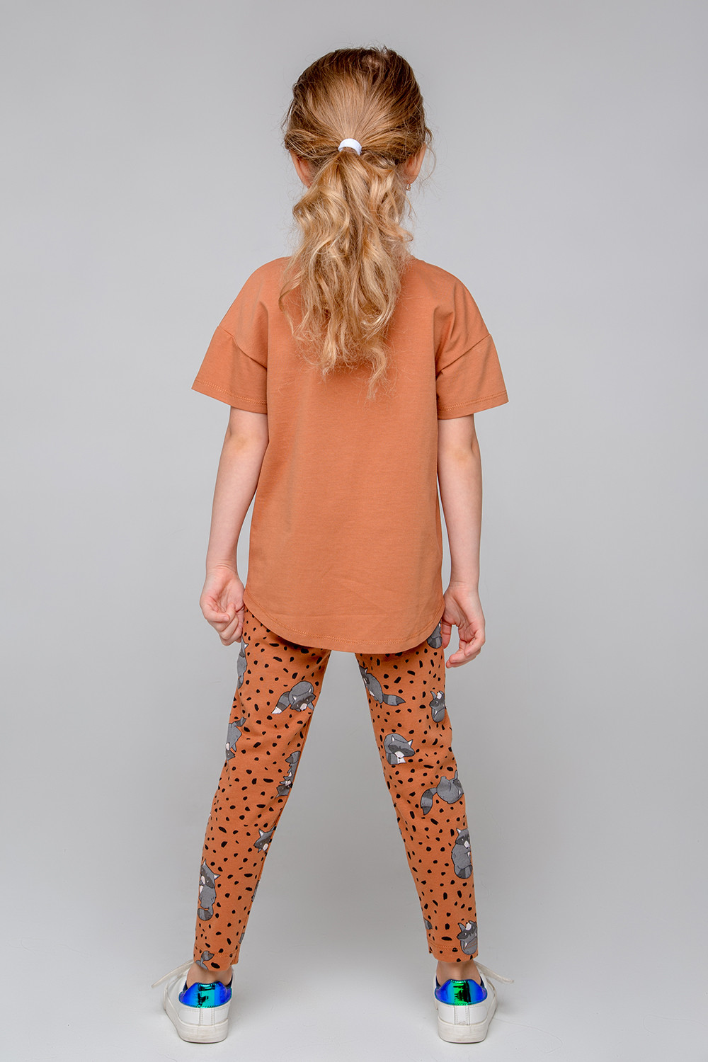 картинка Бриджи для девочки Crockid КР 4074 светло-коричневый, еноты к357 от магазина детских товаров ALiSa