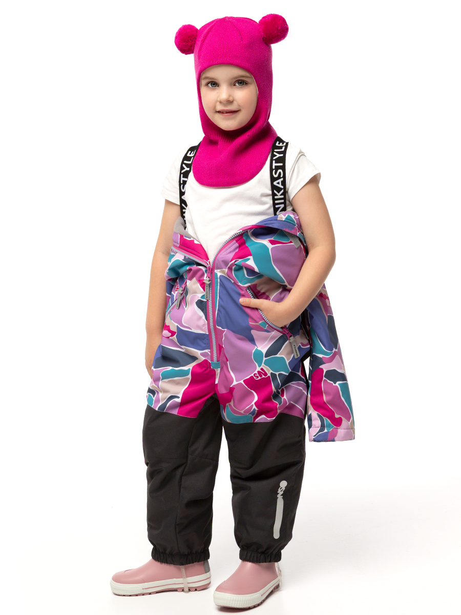 картинка Комбинезон утеплённый для девочки NIKASTYLE 8м1225 Ягода черный от магазина детских товаров ALiSa