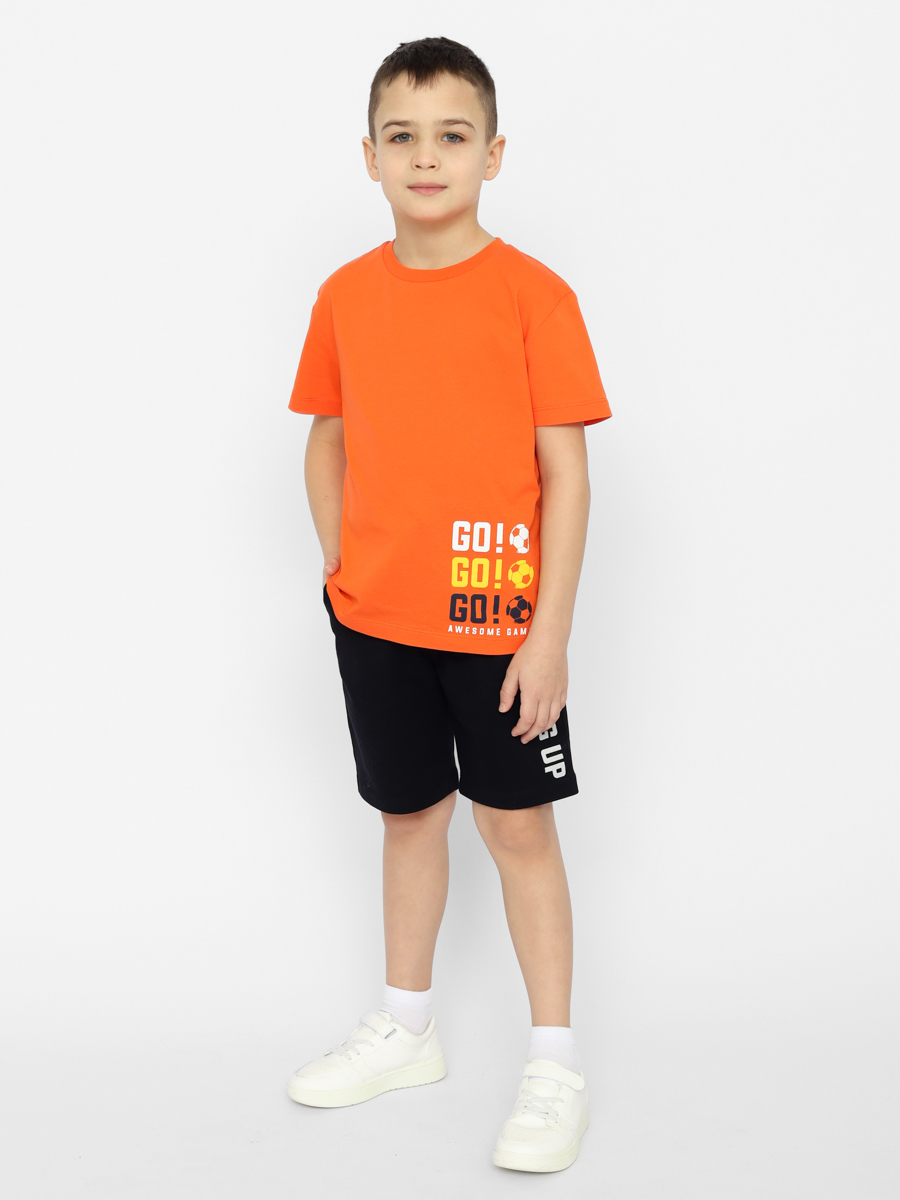 картинка Футболка для мальчика Cherubino CSKB 63657-29 Оранжевый от магазина детских товаров ALiSa