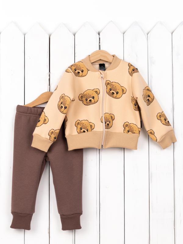 картинка Комплект детский Baby Boom КД487/4-Ф Мишки на бежевом + коричневый от магазина детских товаров ALiSa
