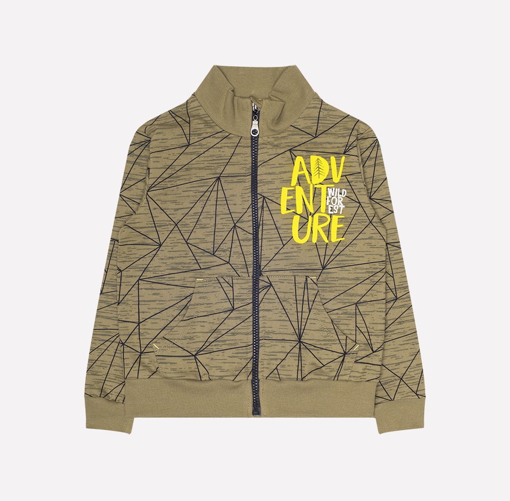 картинка Куртка для мальчика Crockid К 300742 хаки, линии к1239 от магазина детских товаров ALiSa