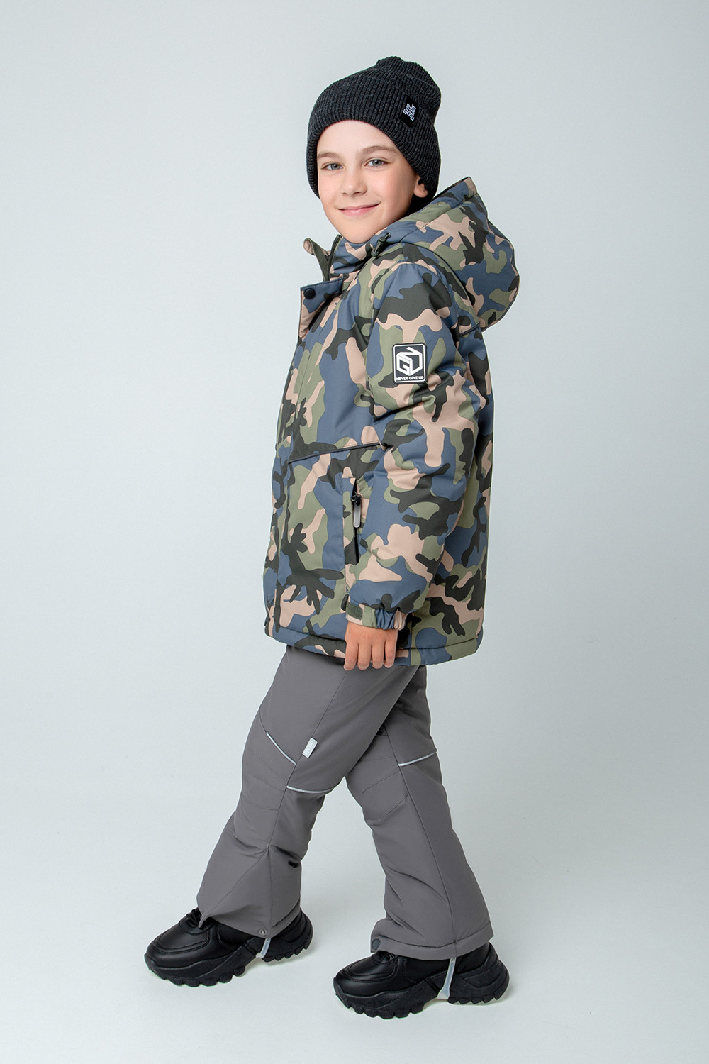 картинка Куртка зимняя для мальчика Crockid ВК 36079/н/2 ГР от магазина детских товаров ALiSa