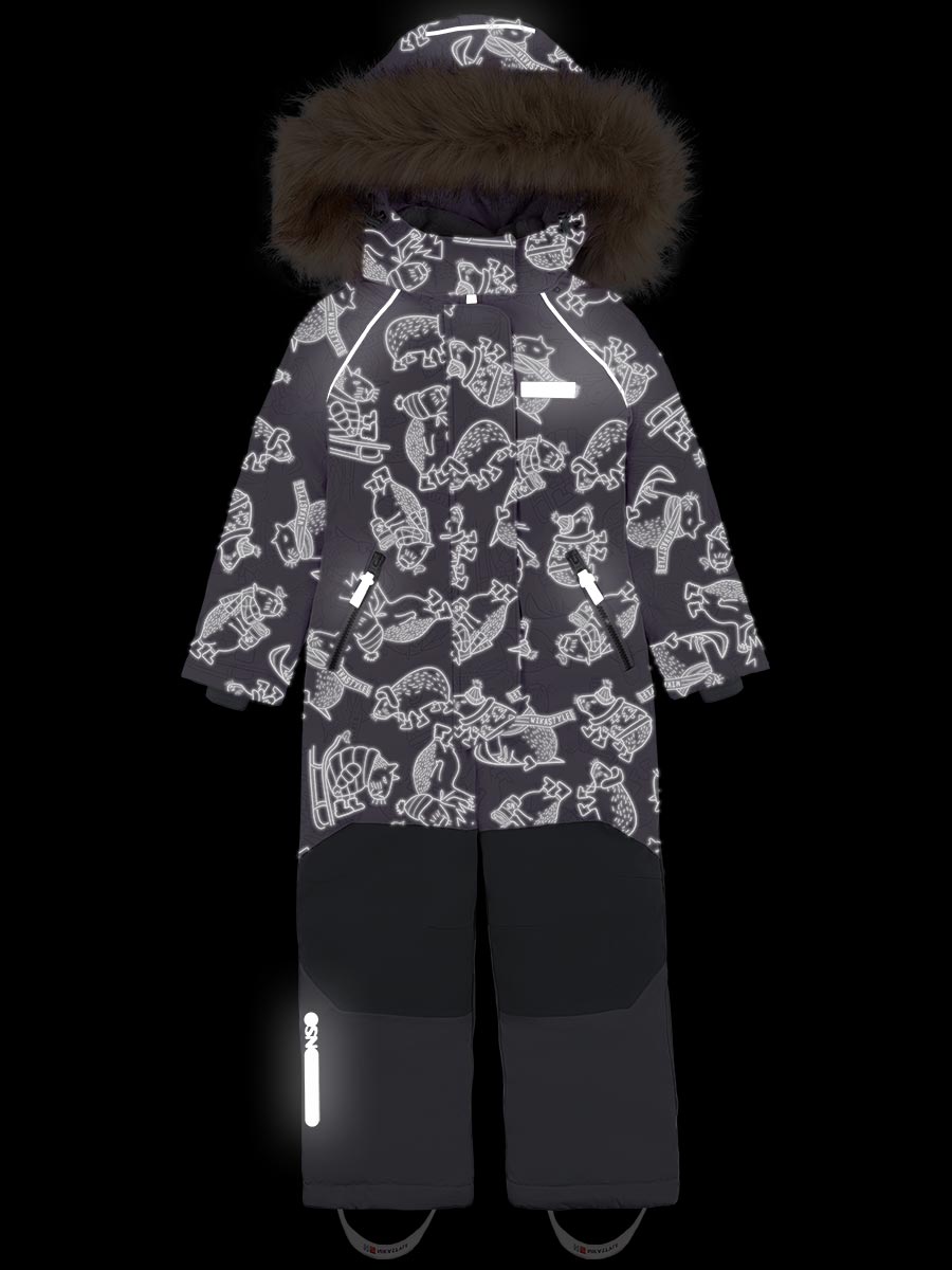 картинка Комбинезон зимний для девочки NIKASTYLE 8з2024 з24 Лаванда серый от магазина детских товаров ALiSa