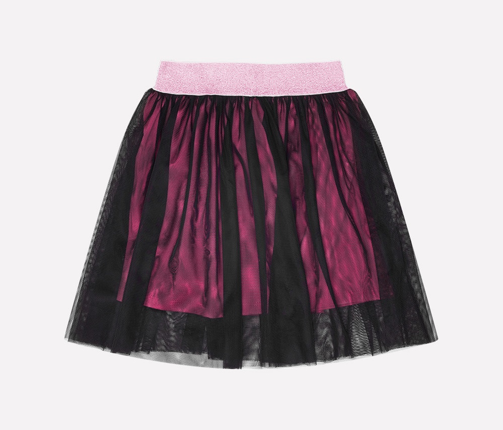 картинка Юбка для девочки Crockid КР 7107 черный, ярко-розовый к215 от магазина детских товаров ALiSa