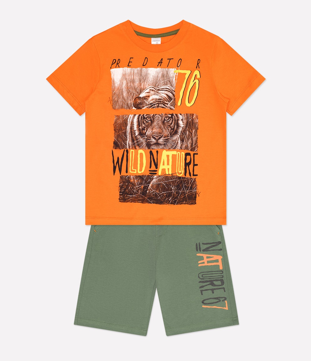 картинка Комплект для мальчика Crockid К 2663 ярко-оранжевый + бронзово-зеленый к1243 от магазина детских товаров ALiSa