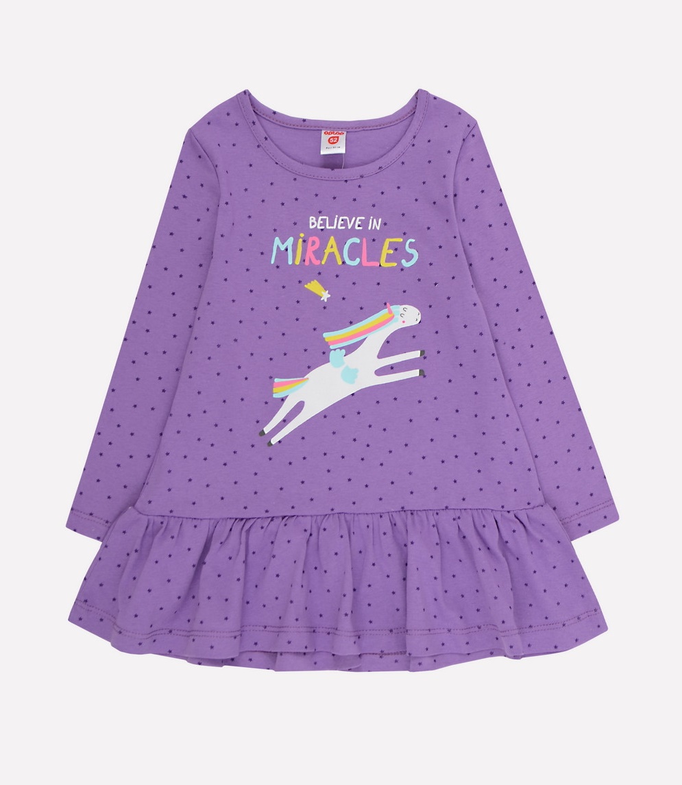 картинка Платье для девочки Crockid К 5640 ирис, мелкие звездочки от магазина детских товаров ALiSa