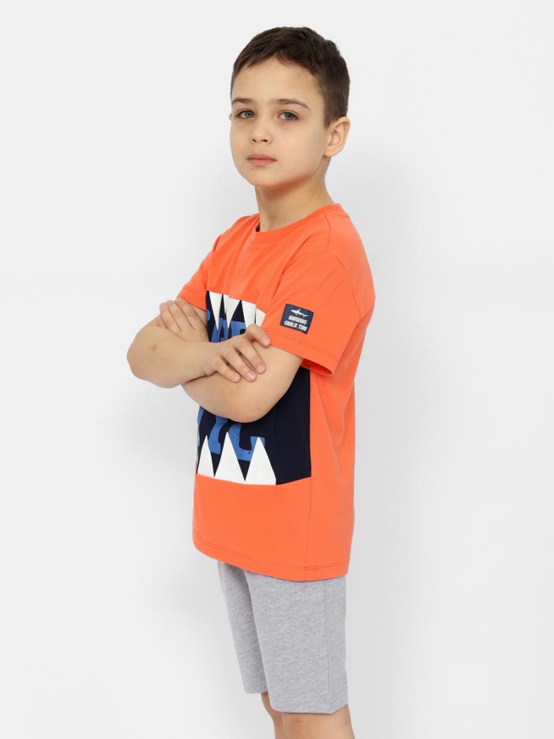 картинка Футболка для мальчика Cherubino CSKB 63552-29-370 Оранжевый от магазина детских товаров ALiSa