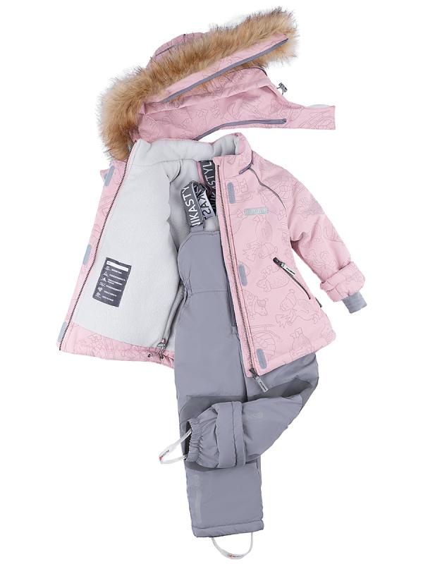 картинка Комплект зимний для девочки NIKASTYLE 7з0224 Пудра серый от магазина детских товаров ALiSa