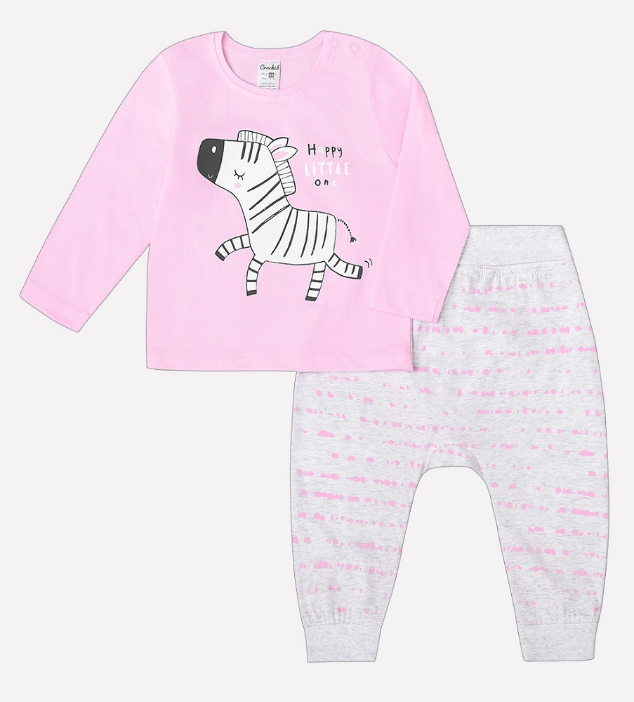 картинка Комплект для девочки Crockid К 2570 розовое облако + оранжевые точки от магазина детских товаров ALiSa