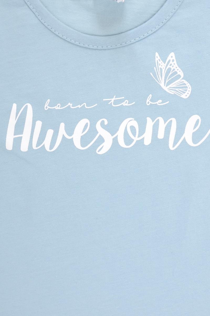 картинка Футболка для девочки Crockid К 301715 голубой от магазина детских товаров ALiSa