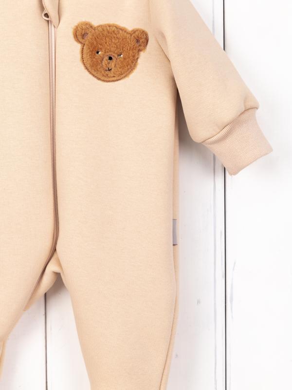 картинка Комбинезон на стопе Baby Boom К381/4-Ф Мишка молочно-бежевый от магазина детских товаров ALiSa