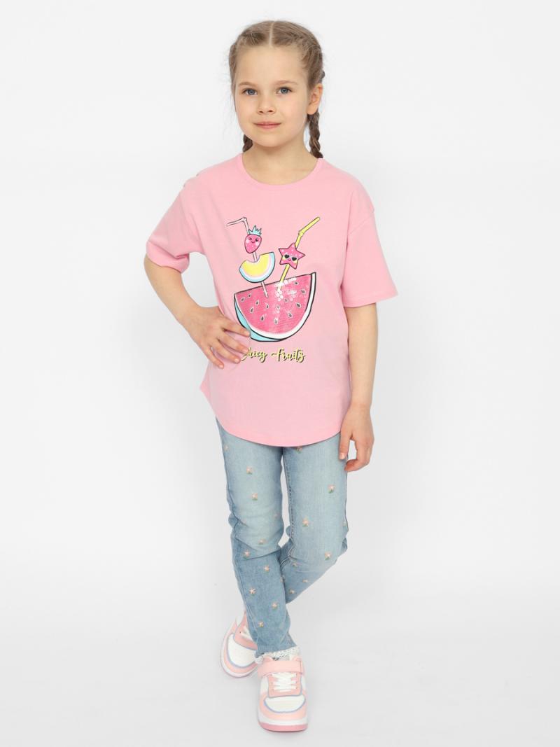 картинка Футболка для девочки Cherubino CSKG 63651-27 Розовый от магазина детских товаров ALiSa
