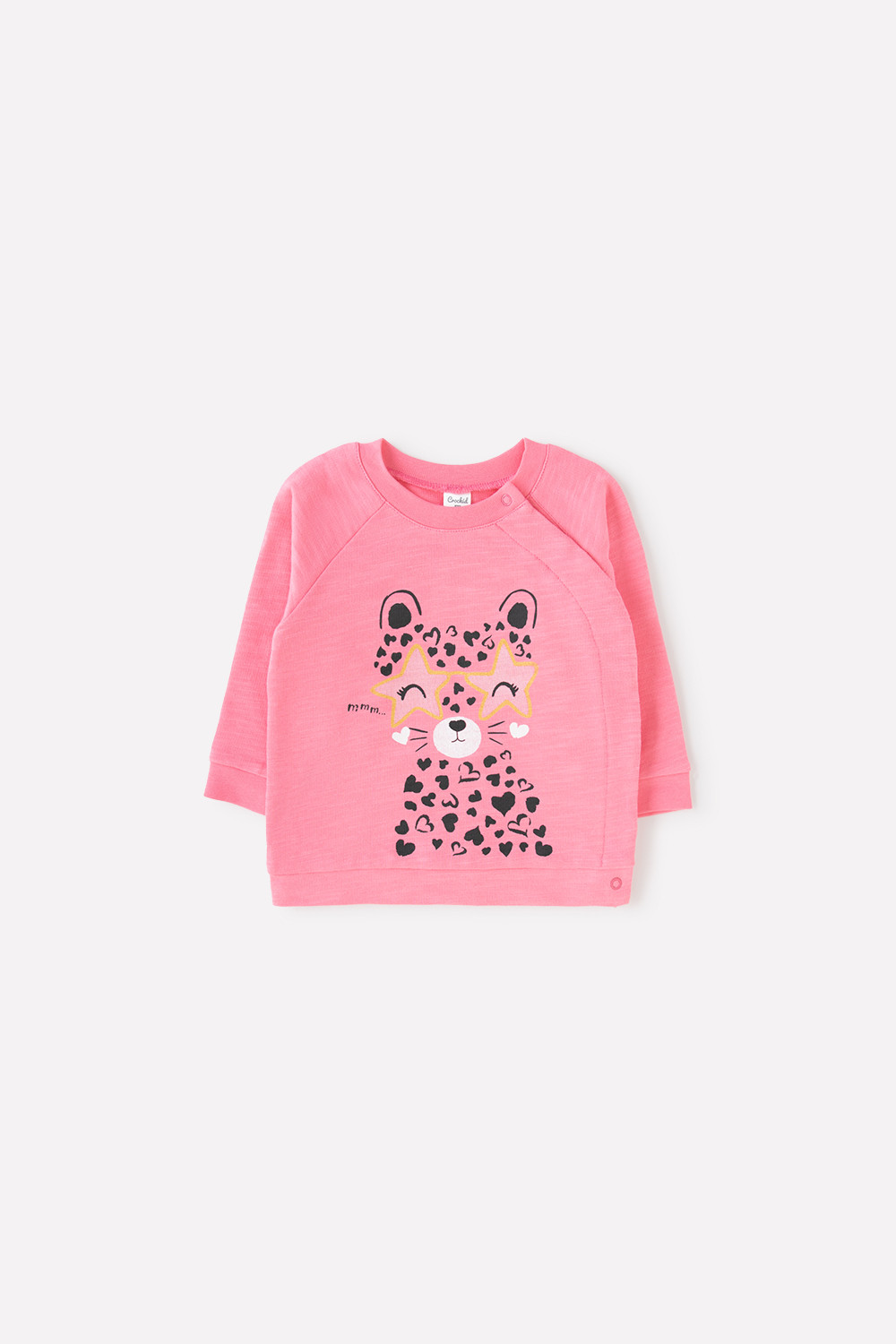 картинка Джемпер для девочки Crockid К 300724 клубничное суфле (леопардовый котенок) от магазина детских товаров ALiSa