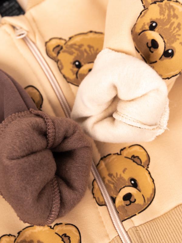 картинка Комплект детский Baby Boom КД487/4-Ф Мишки на бежевом + коричневый от магазина детских товаров ALiSa