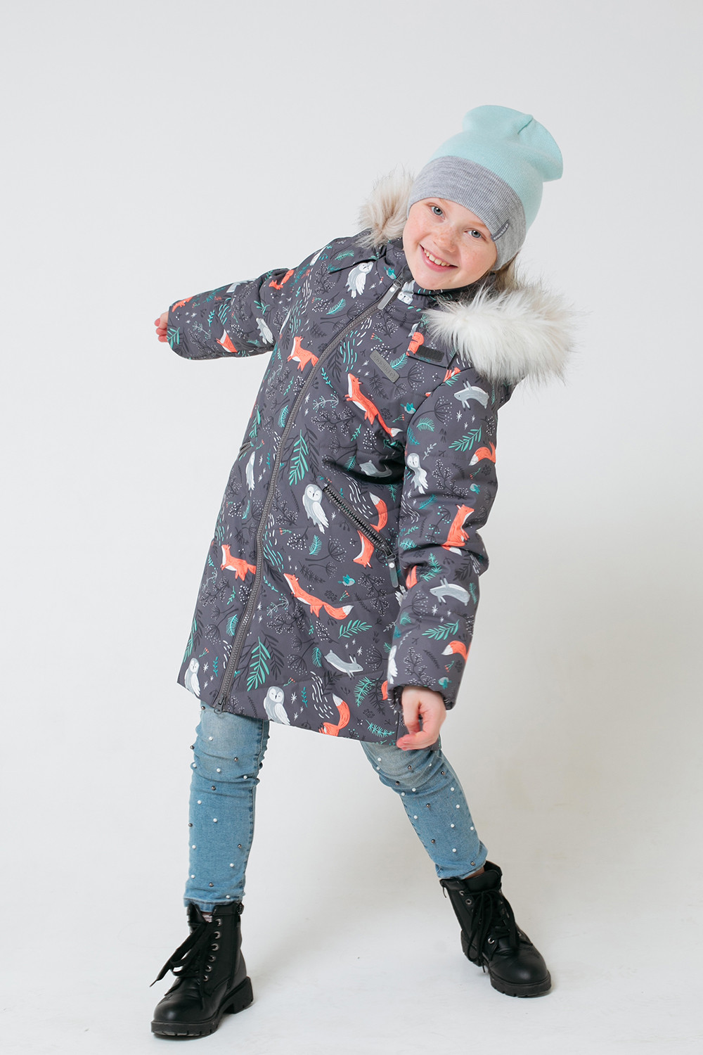 картинка Пальто зимнее для девочки Crockid ВК 38067/н/3 ГР от магазина детских товаров ALiSa