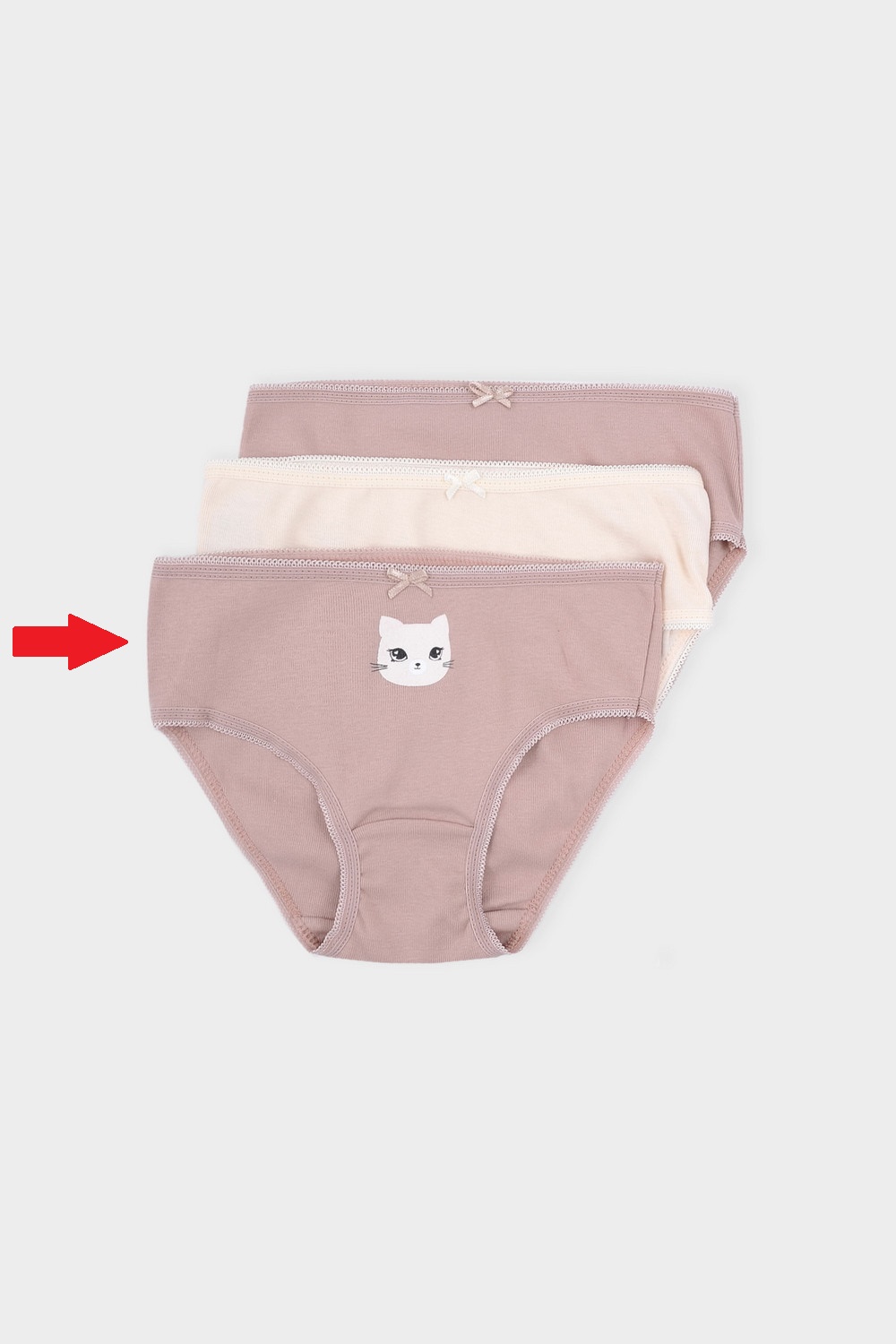 картинка Трусы для девочки Crockid К 1909-3 кофейный, сливки (кошка) от магазина детских товаров ALiSa
