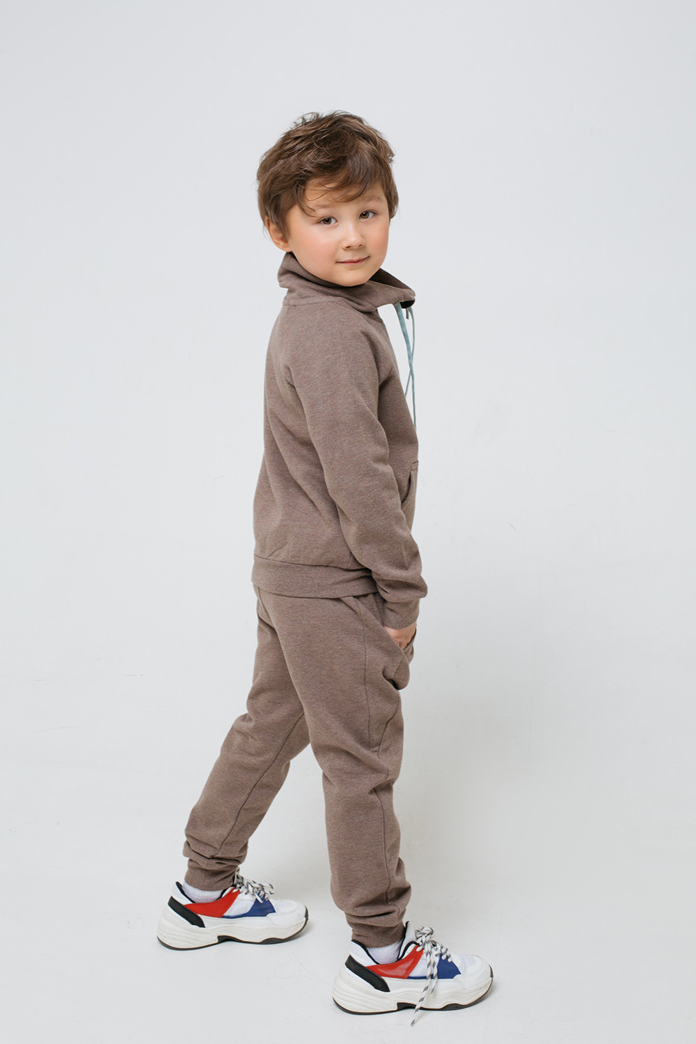 картинка Куртка для мальчика Crockid КР 301497 коричневый меланж к312 от магазина детских товаров ALiSa