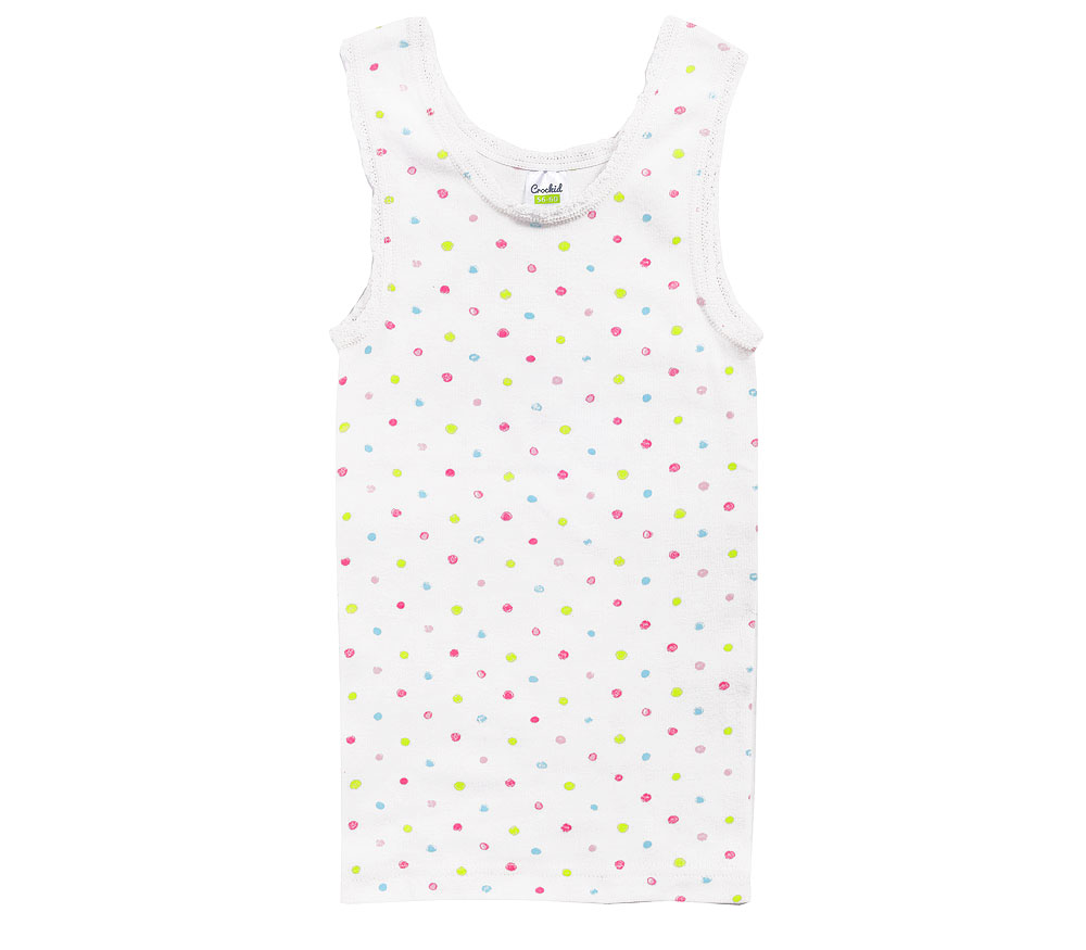 картинка Майка для девочки Crockid К 1077 рисованный горох от магазина детских товаров ALiSa