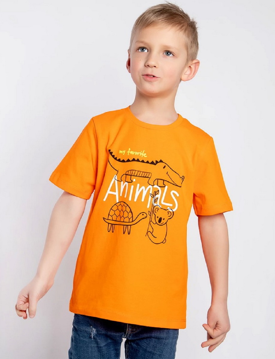 картинка Футболка для мальчика Youlala YLA 1360100302 Оранжевый от магазина детских товаров ALiSa