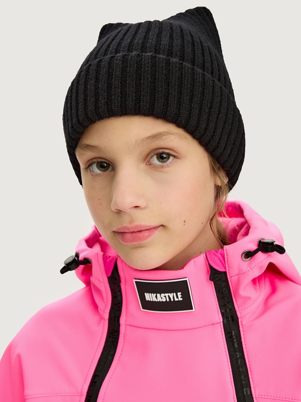 картинка Шапка для девочки NIKASTYLE 11м10825 Черный от магазина детских товаров ALiSa