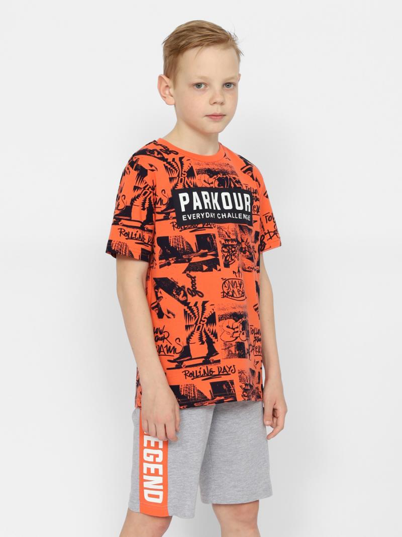 картинка Футболка для мальчика Cherubino CSJB 63567-29-375 Оранжевый от магазина детских товаров ALiSa