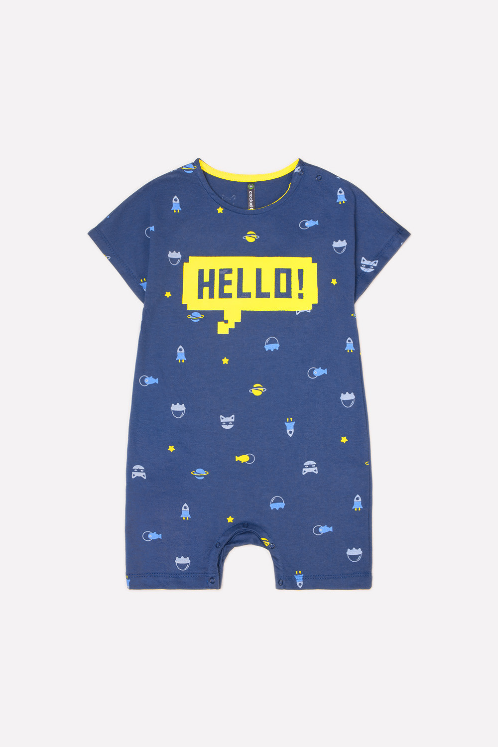 картинка Полукомбинезон для мальчика Crockid КР 6314 темно-синий, космический микс к246 от магазина детских товаров ALiSa