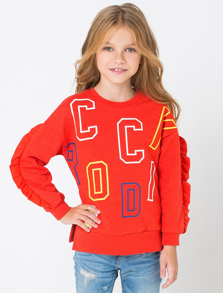 картинка Джемпер для девочки Crockid КР 300600 ярко-красный1 к199 от магазина детских товаров ALiSa