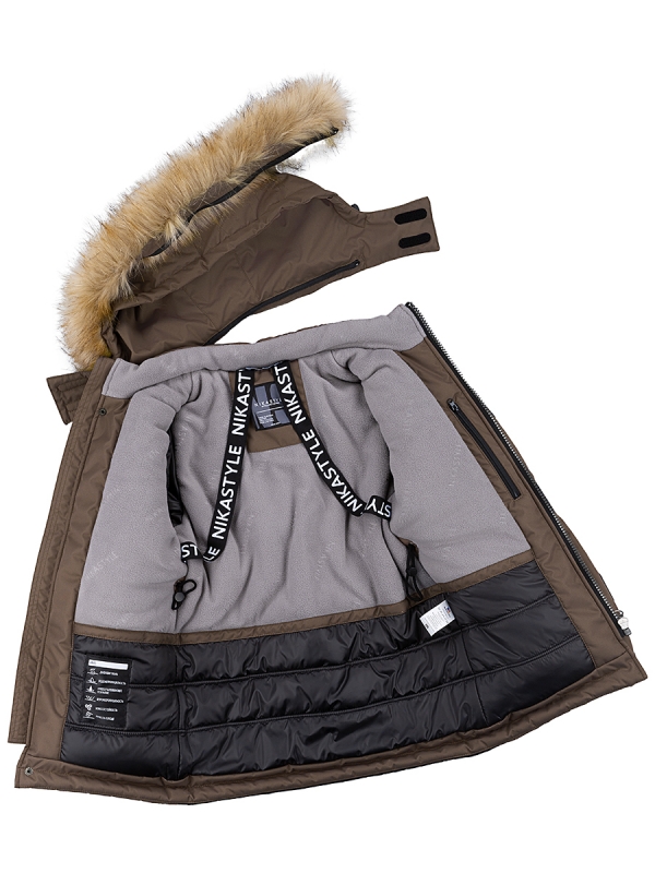 картинка Куртка зимняя для мальчика NIKASTYLE 4з3524 Орех от магазина детских товаров ALiSa