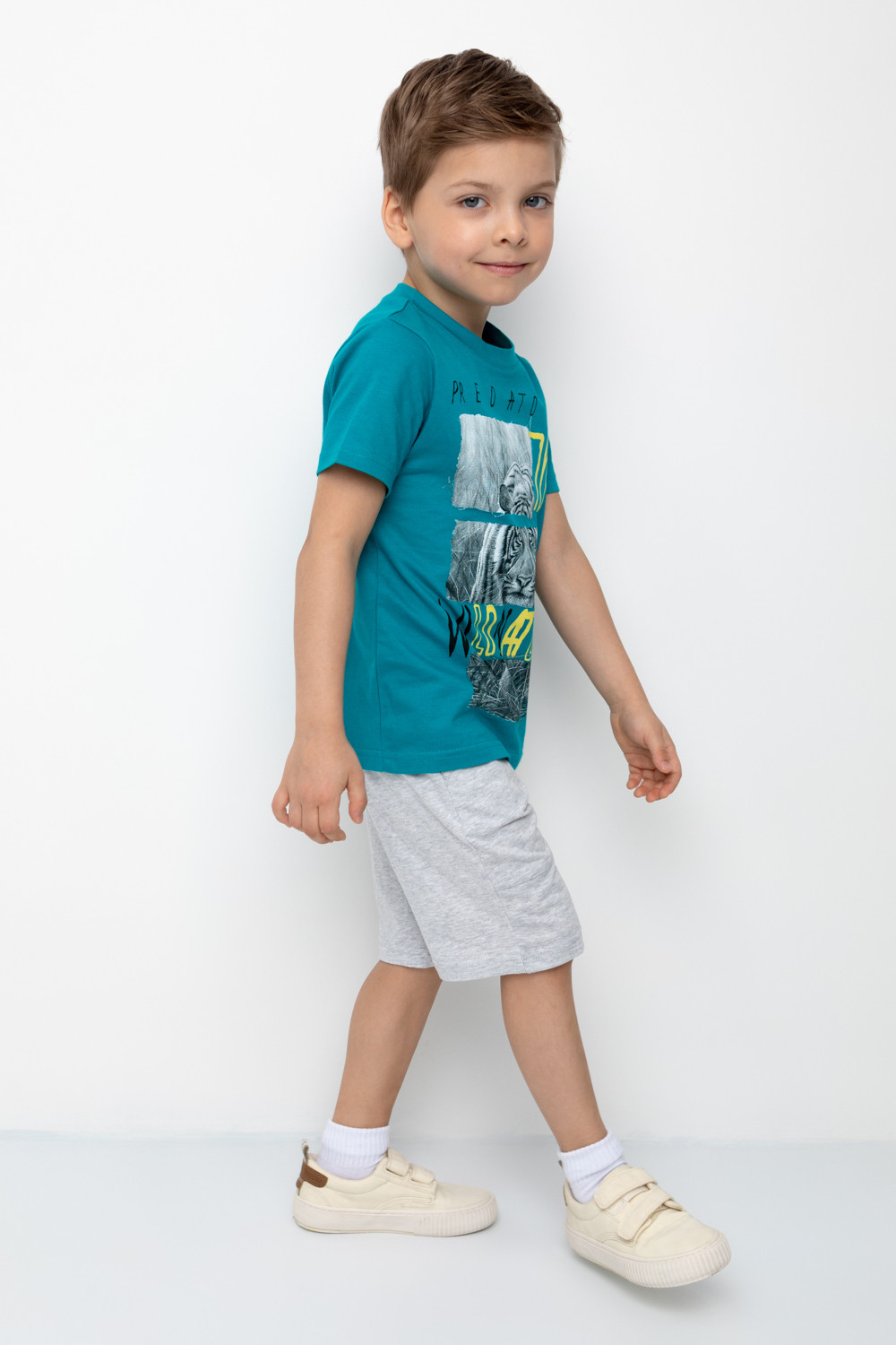картинка Шорты для мальчика Crockid К 4648 серо-голубой меланж от магазина детских товаров ALiSa
