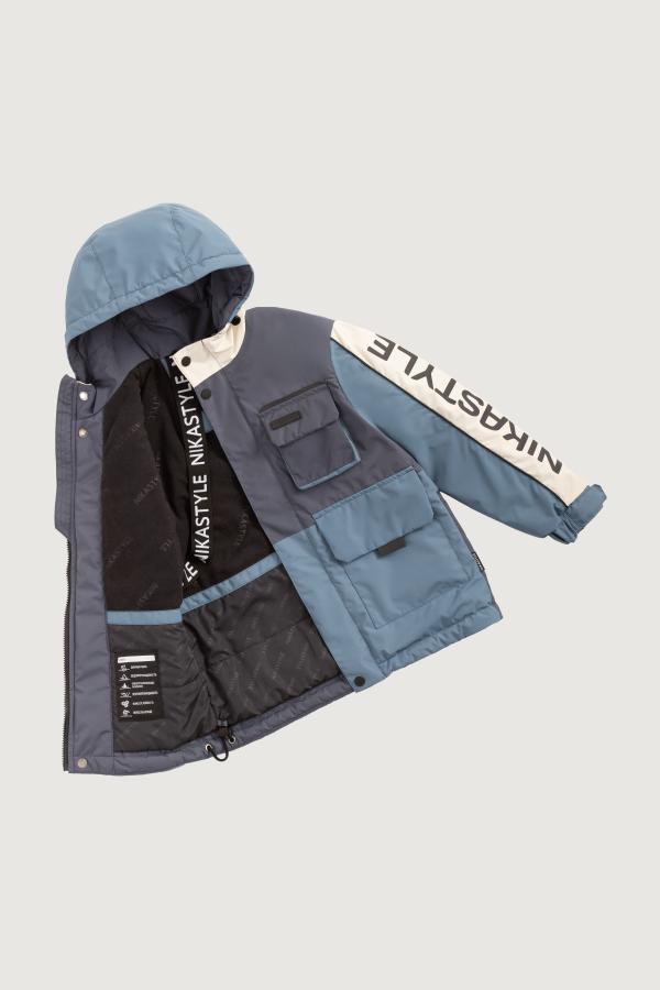 картинка Куртка утеплённая для мальчика NIKASTYLE 4м4525 Графит джинс от магазина детских товаров ALiSa