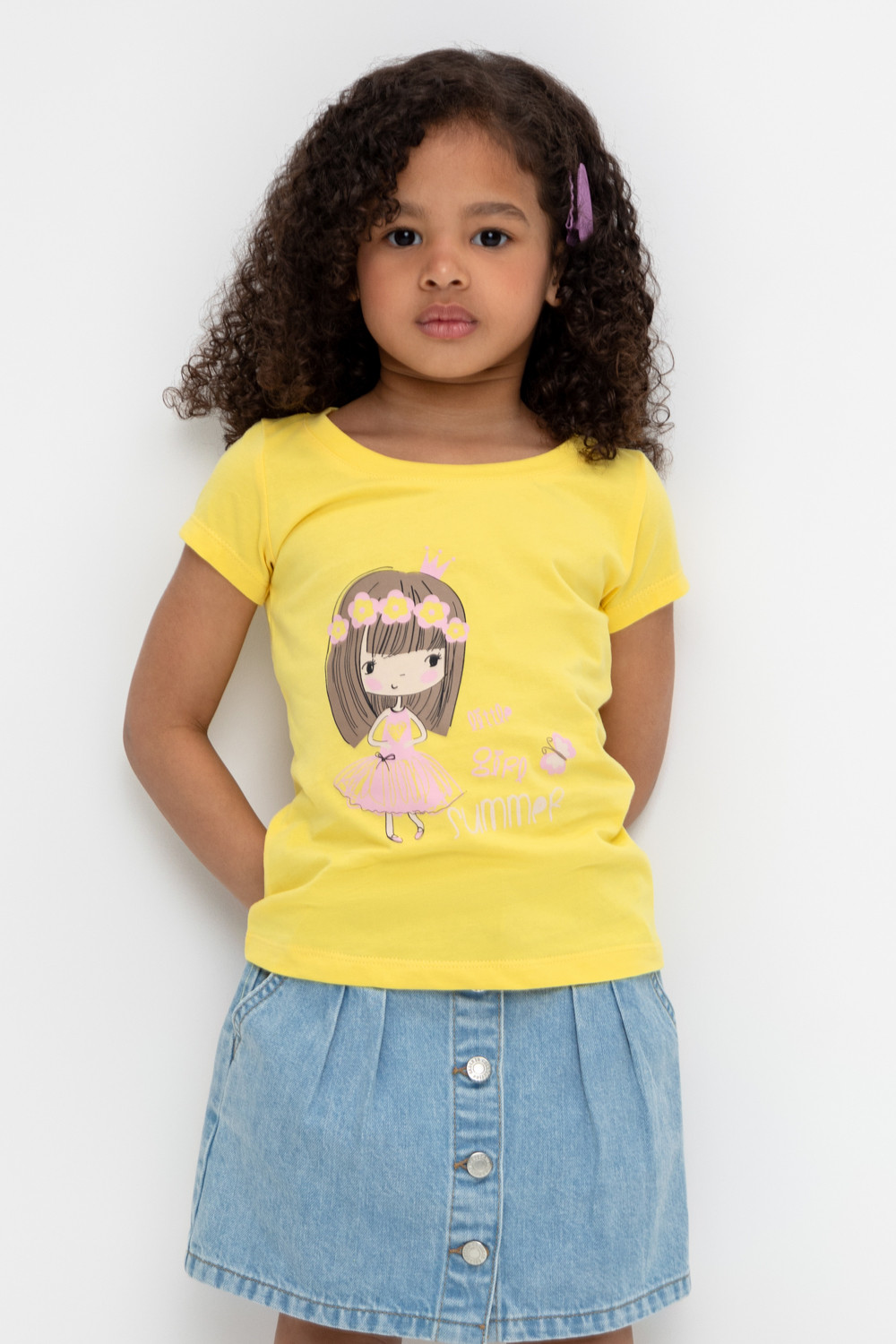 картинка Футболка для девочки Crockid К 301968 желтый от магазина детских товаров ALiSa